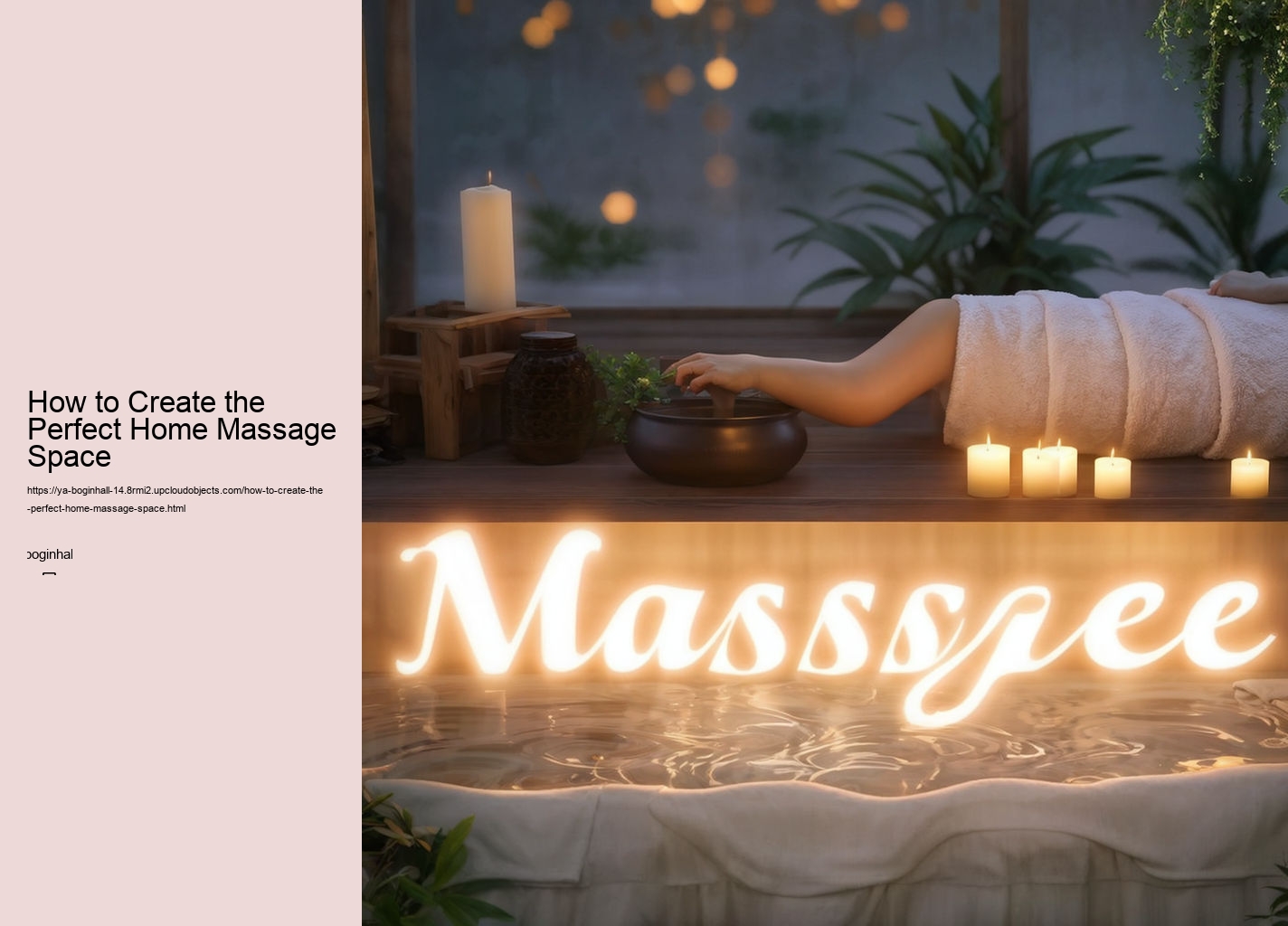 How to Create the Perfect Home Massage Space